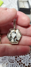 Load image into Gallery viewer, Custom Wire Wrapped White Buffalo &amp; Bronze  Necklace/Pendant Sterling Silver