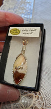 Load image into Gallery viewer, Custom Wire Wrapped Candy Cane Agate Necklace/Pendant Sterling Silver Wire