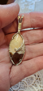 Custom Wire Wrapped Candy Cane Agate Necklace/Pendant Sterling Silver Wire