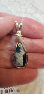Custom Wire Wrapped Bridewell Stone Necklace/Pendant Sterling Silver