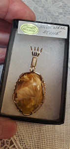Custom Wire Wrapped Gold Bridewell Stone Necklace/Pendant 14kgf