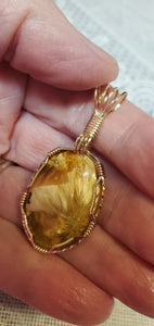 Custom Wire Wrapped Gold Bridewell Stone Necklace/Pendant 14kgf
