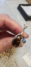 Load image into Gallery viewer, Custom Wire Wrapped Fire Agate Necklace/Pendant Sterling Silver