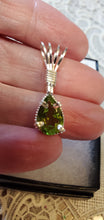 Load image into Gallery viewer, Custom Wire Wrapped Faceted Peridot Necklace/Pendant Sterling Silver