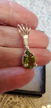 Load image into Gallery viewer, Custom Wire Wrapped Faceted Peridot Necklace/Pendant Sterling Silver