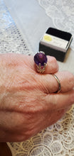 Load image into Gallery viewer, Custom Wire Wrapped Faceted Amethyst Ring Size 6 Sterling Silver