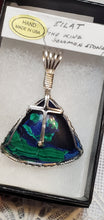 Load image into Gallery viewer, Custom Wire Wrapped Eilat Stone (The King Solomon Stone) Necklace/Pendant Sterling Silver