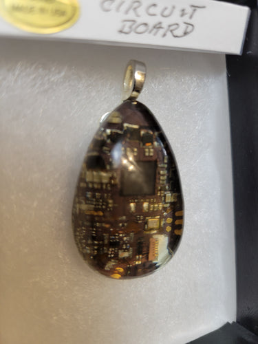 Custom Rare Circuit Board Neckace/Pendant Sterling Silver