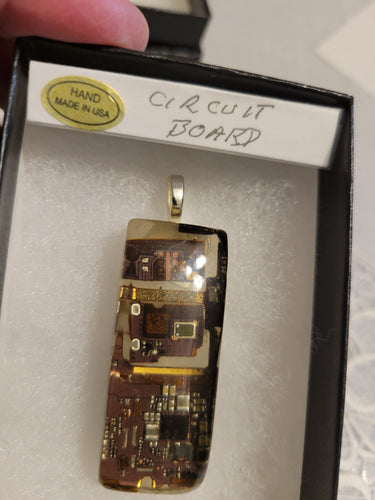 Custom Rare Circuit Board Necklace/Pendant Sterling Silver