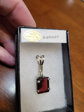 Load image into Gallery viewer, Custom Wire Wrapped Faceted Garnet 6. 92 Ct. Necklace/Pendant Sterling Silver