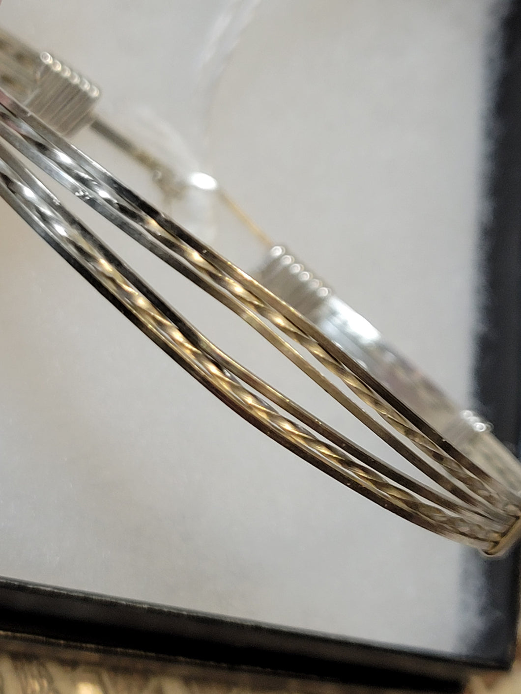 Custom Wire Wrapped Sterling Silver Bracelet Size 8 1/4