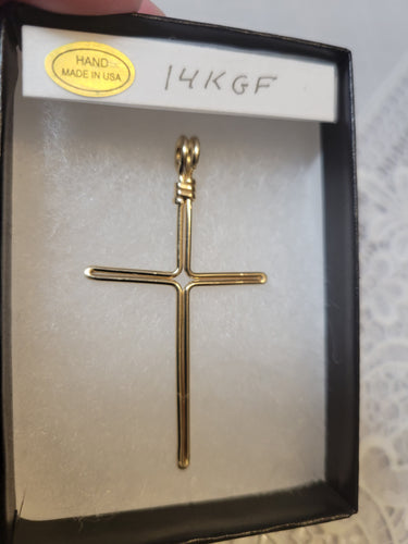 Custom W8re Wrapped 14Kgf Cross Necklace/Pendant