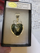 Load image into Gallery viewer, Custom Wire Wrapped Seraphenite (Angel Stone) Heart Necklace/Pendant Sterling Silver