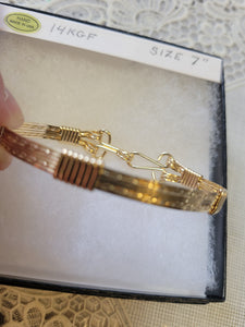 Custom Wire Wrapped Bracelet 14kgf Size 7