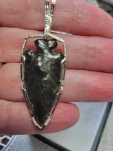 Load image into Gallery viewer, Custom Wire Wrapped Napped by Errett Callahan Arrowhead Necklace/Pendant Sterling Silver