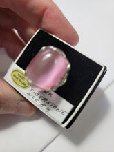 Load image into Gallery viewer, Custom Wire Wrapped Pink Fiberstone Ring Size 5 1/2 Sterling Silver