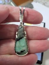 Load image into Gallery viewer, Custom Wire Wrapped Crabtree Emerald North Carolina Necklace/Pendant Sterling Silver
