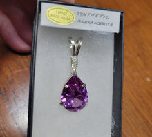 Load image into Gallery viewer, Custom Wire Wrapped Alexandrite Faceted (Corundum) Necklace/Pendant Sterling Silver