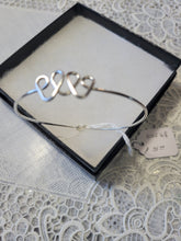 Load image into Gallery viewer, Custom Wire Wrapped Triple Heart Sterling Silver Bracelet Size 6 3/4
