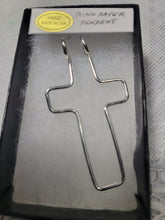 Load image into Gallery viewer, Custom Wire Wrapped Ring Keeper Cross Necklace/Pendant Serling Silver