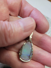 Load image into Gallery viewer, Custom Wire Wrapped Australian Opal Necklace/Pendant Sterling Silver