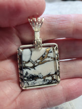 Load image into Gallery viewer, Custom Wire Wrapped White Buffalo &amp; Bronze Necklace/Pendant Sterling Silver
