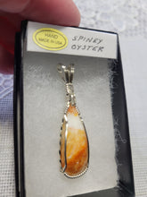 Load image into Gallery viewer, Custom Wire Wrapped Spiny Oyster Necklace Pendant Sterling Silver