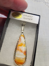 Load image into Gallery viewer, Custom Wire Wrapped Spiny Oyster Necklace/Pendant Sterling Silver
